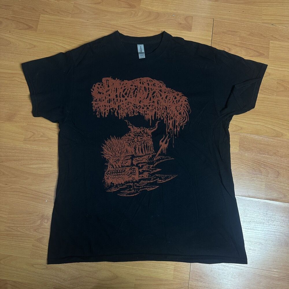 Sanguisugabogg Warlord Death Metal Hardcore Black Band T-Shirt Size L